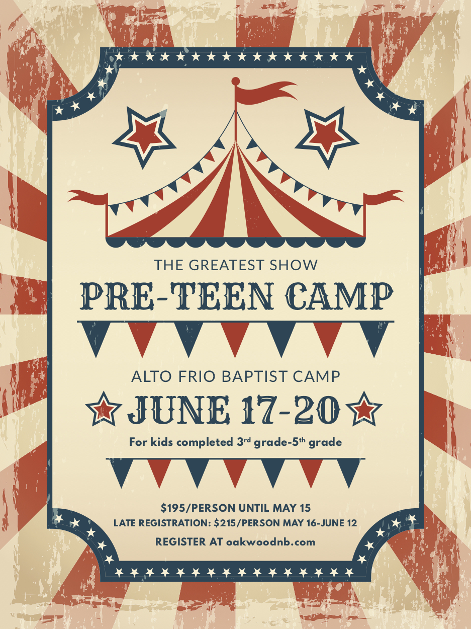 2019 PRE-TEEN CAMP